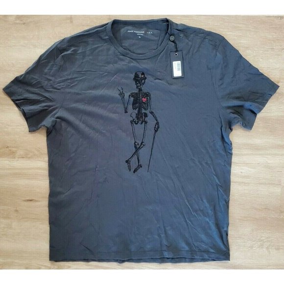 John Varvatos Other - John Varvatos Mens Skeleton Gray T-Shirt XL NWT